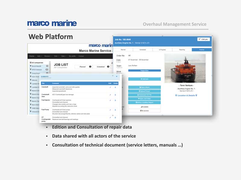 MarcoMarine Service webplatform